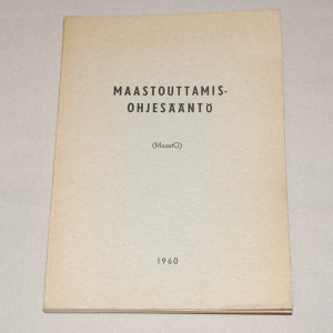 Maastouttamisohjesääntö (MaastO)